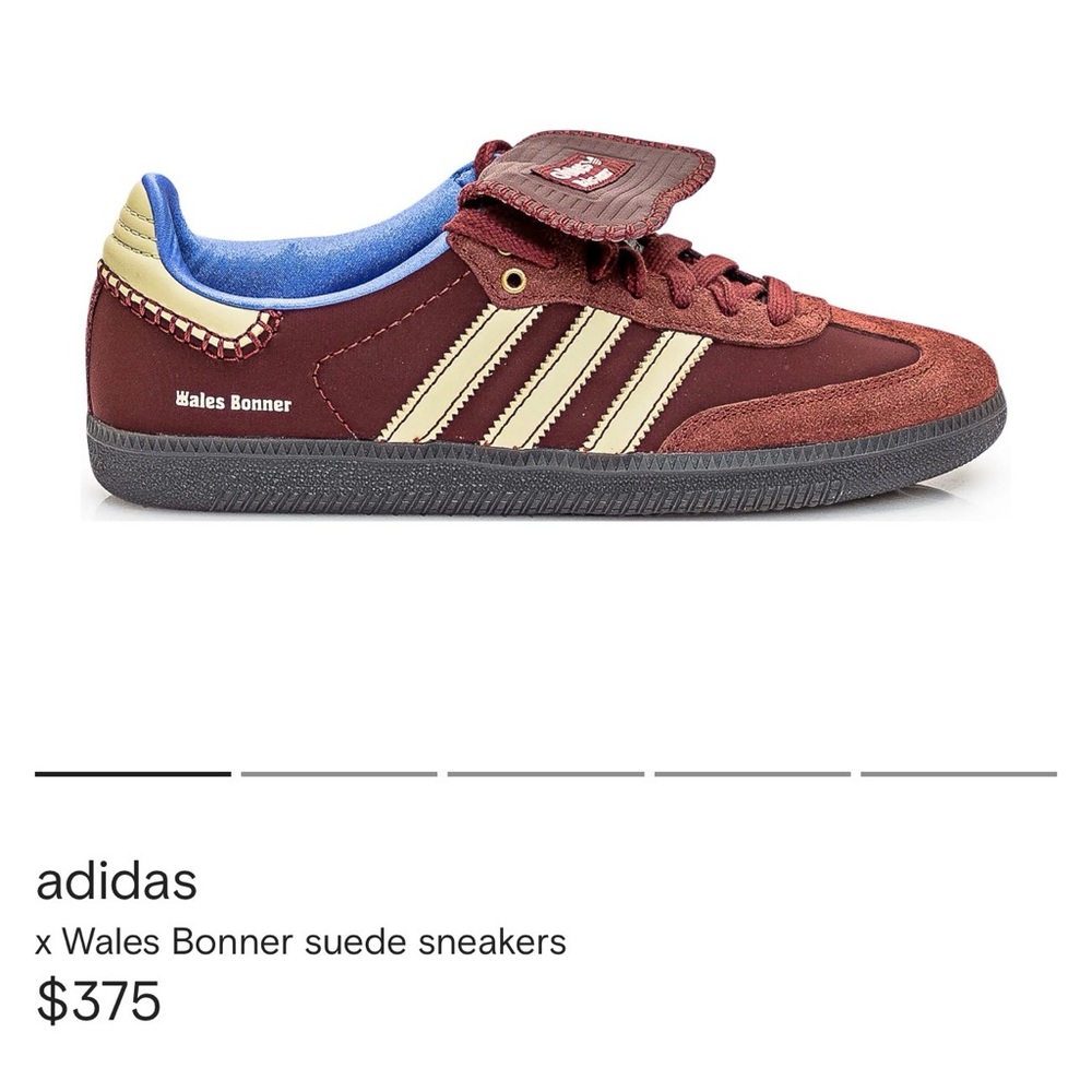 Adidas x Wales Bonner suede Sneakers Size 5 (fits like 6)